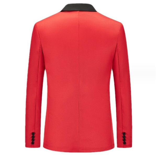 Herrarnas Enknäppt Casual Kostymjacka Red M