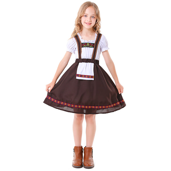 Tyttöjen 2-osainen Baijerilainen Oktoberfest-asu Saksalaisten Dirndl-mekkojen kanssa M