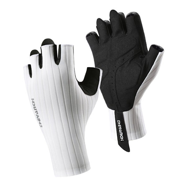 Cyklinghandskar Halvfinger Sommar Herr MTB-handskar Cykeltillbehör white L