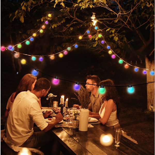 Utomhus String Lights 32FT, RGB Patio Lights 10M