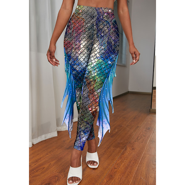 Havfrue Leggings til Kvinder Fiske Skæl Leggings Style 2 M