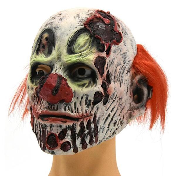 Halloween-pelottavat naamiot Lateksipelottavat klovnaamiot White Red