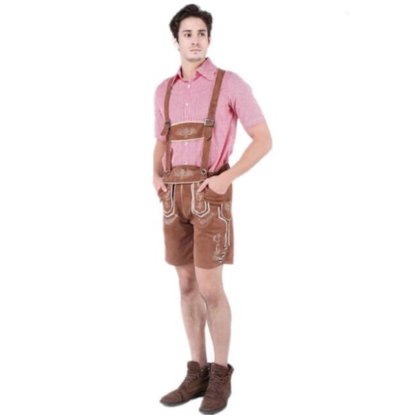 Oktoberfest-hängselbyxor för män, set Red M