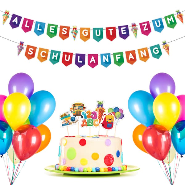 Tilbage til Skolen Cupcake Topper Dekorationer, 8 stk.