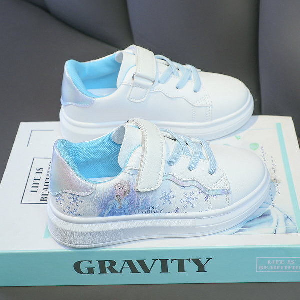 Flickors Elsa Frozen Prinsessa Casual Sport Skor blue 35