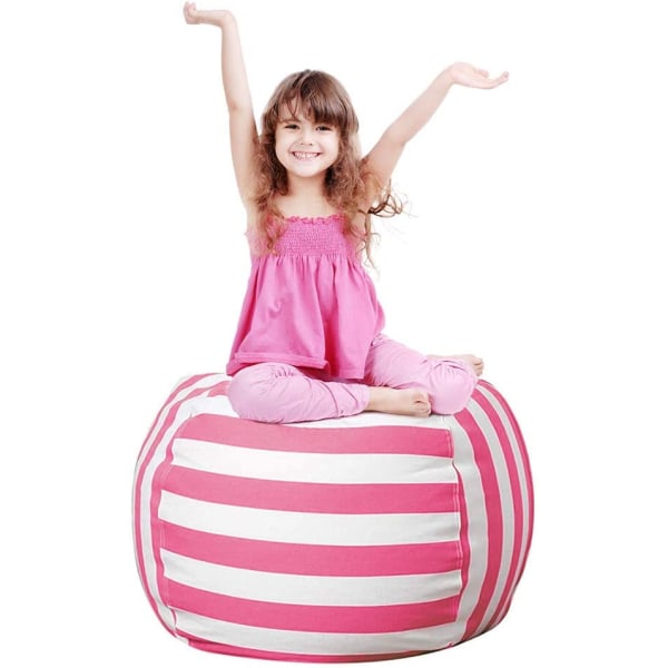 Förvaring Bean Bag Cover för barnrum Pink 32inch