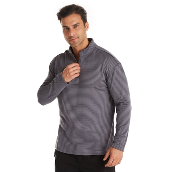 Herrsportskjortor Långärmade löpartoppar grey L
