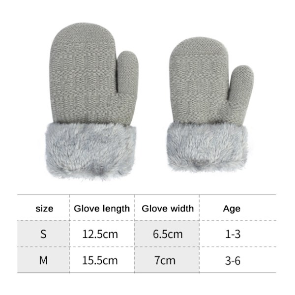 Barn varma vinter fullfingerhandskar beige