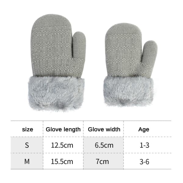 Barn varma vinter fullfingerhandskar pink