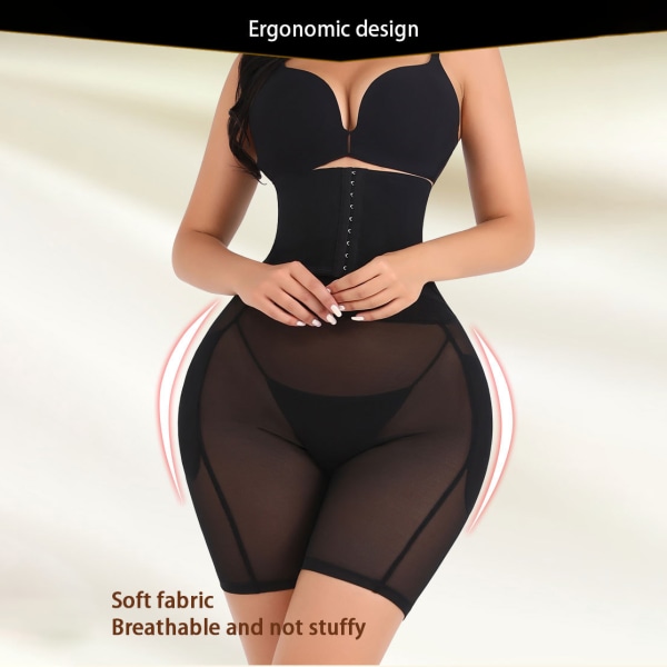 Kvinnors Butt Lifter Shapewear Hip Pads Enhancer Trosor Black L