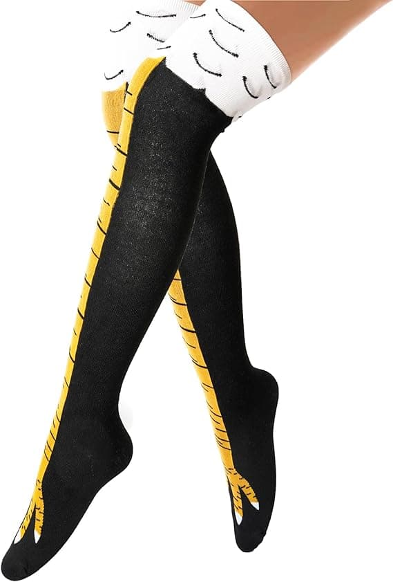 Kyllingbeinsokker, 3D Nyhet Kyllingfot Sokker Yellow