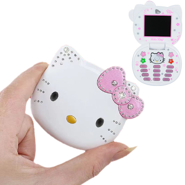 Børne Hello-Kitty Mobiltelefon - Tastatur Flip Telefon White