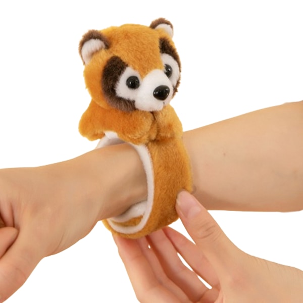 Alla hjärtans dag gåva, 2 ST Stuffed Animal Slap Armband raccoon