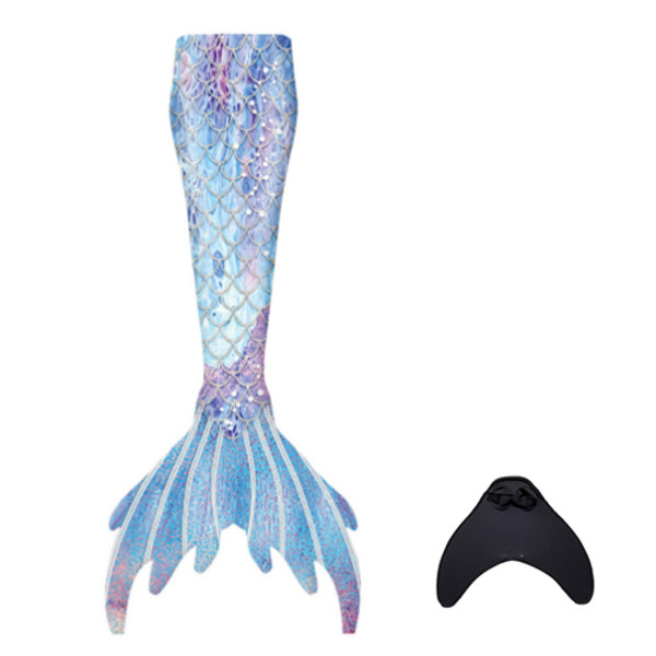 Baddräkt Mermaid Tails för simning blue purple S