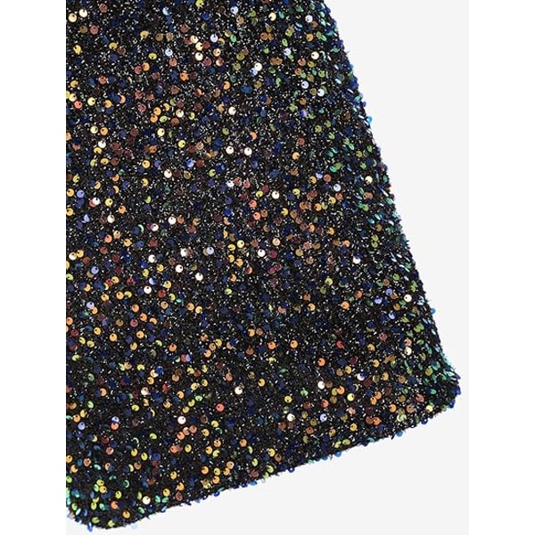 Sexy Off Shoulder Sequin Aftenkjole til Kvinder Black S