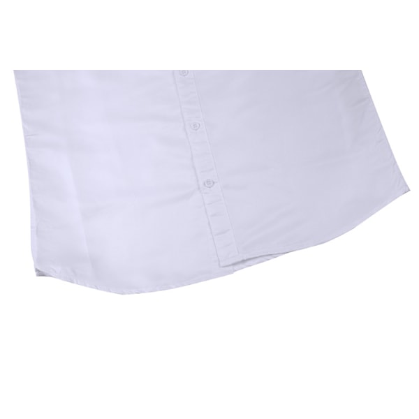 Mænds Regular-Fit Langærmet Oxford Skjorte White M