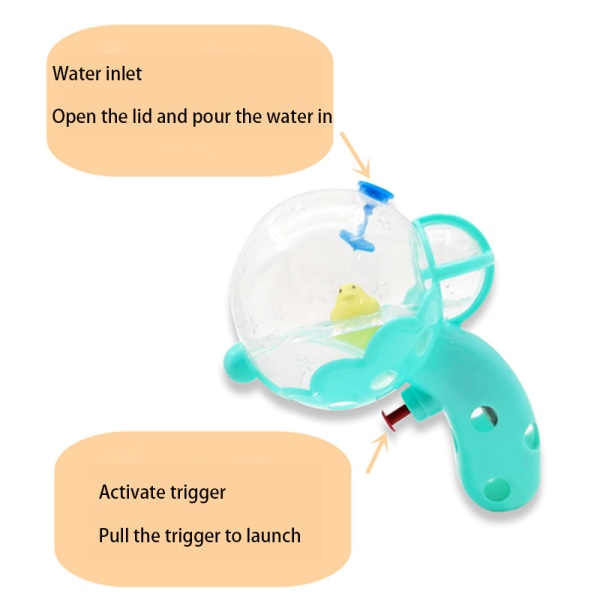 Floating Duck Transparent Ball Liten vattenpistol 2 Pcs