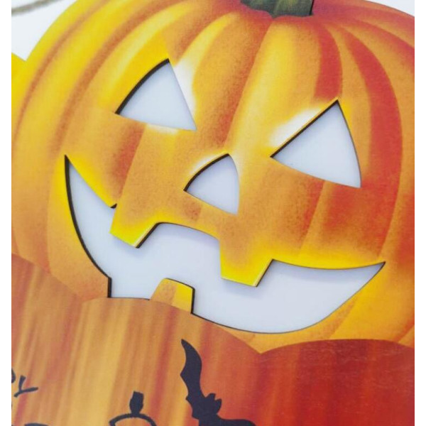 Halloween-kurpitsaovenkyltti LED-valoilla 30*25*1.5CM