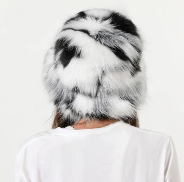 Dames Vinter Kunstig Pels Fuzzy Varmt Spandhat Black