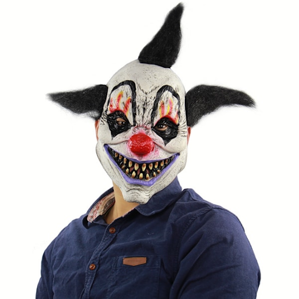 Clown Mask, Halloween Latex Clown Mask black white