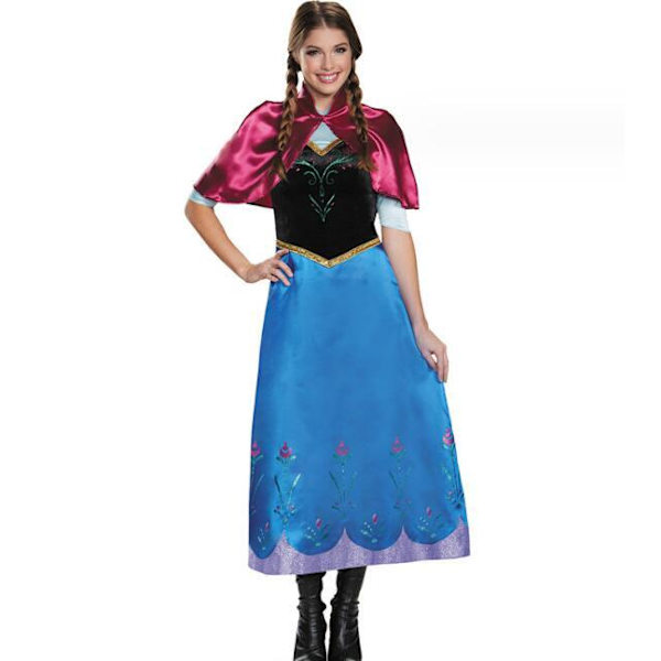 Prinsesse Anna Kjole Halloween Cosplay Kostume 4XL