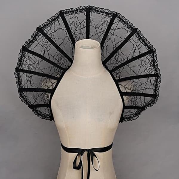 Gotisk Victorian Halsbånd Wrap Collar Mesh Boned Tilbehør