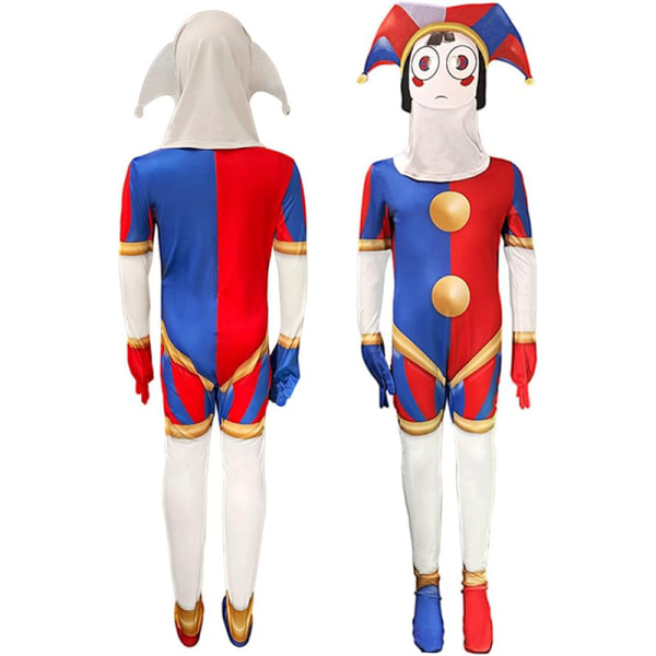 Digital Circus Costume för barn Pomni Costume Jumpsuit Style 4 150