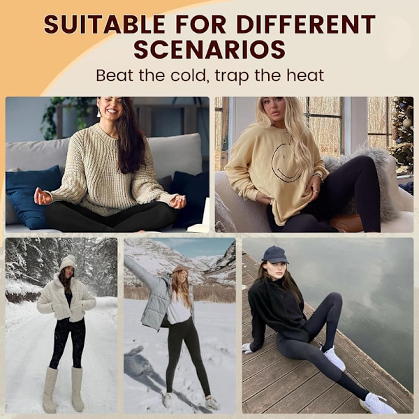 Vintervarme Fleeceforet Leggings til Kvinder Wine Red L/XL