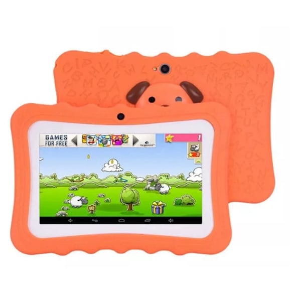 Tablet til Børn 7 tommer 16GB Kids Android Tablet Orange