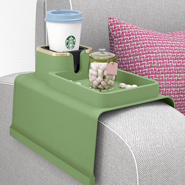 Soffa Mugghållare Soffa Armstödsbricka Green