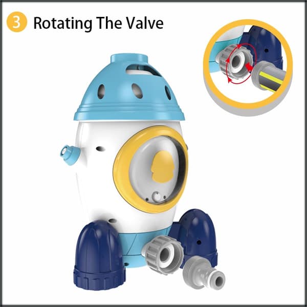 Sprinkler for Barn, Utendørs Vannleker for Barn, Sommerutstyr rocket