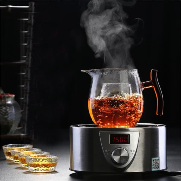 16oz Glas Teekanna med Infuser, Spisplatta Säker