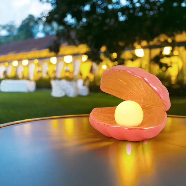 Shell Pearl Light LED Accentlampa Bärbar Nattlampa pink
