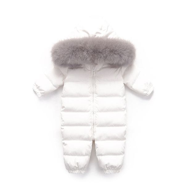 Toddler Baby Flickor Pojkar Kappa Vinter Dun Jumpsuits white 73cm