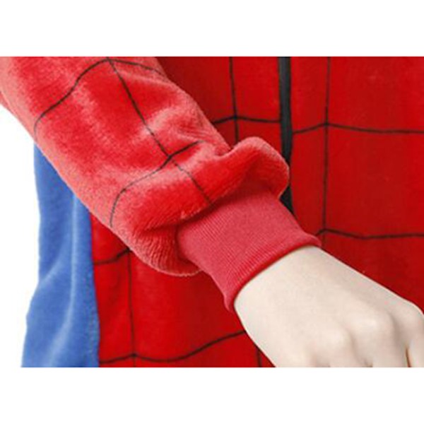 Voksen Spiderman Onesie Pyjamas, Halloween Flanell Cosplay Kostyme Nattøy L