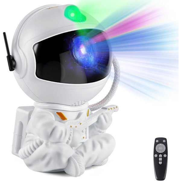 Astronaut Projektor, Stjerneprojektor Galakselys, Natlampe til Børn White 2
