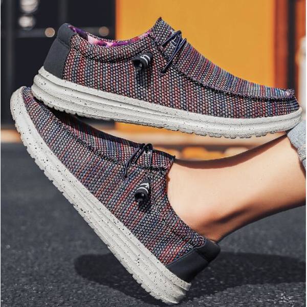 Mænds Casual Canvas Sko med En-Fods-Stigbøjle Purple 41