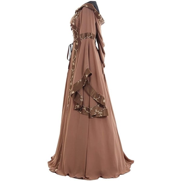 Klänningar i viktoriansk renässans för kvinnor light brown 4XL