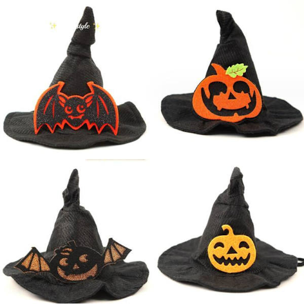 Halloween-Hætte til Katte - Heks Hat Passer Red