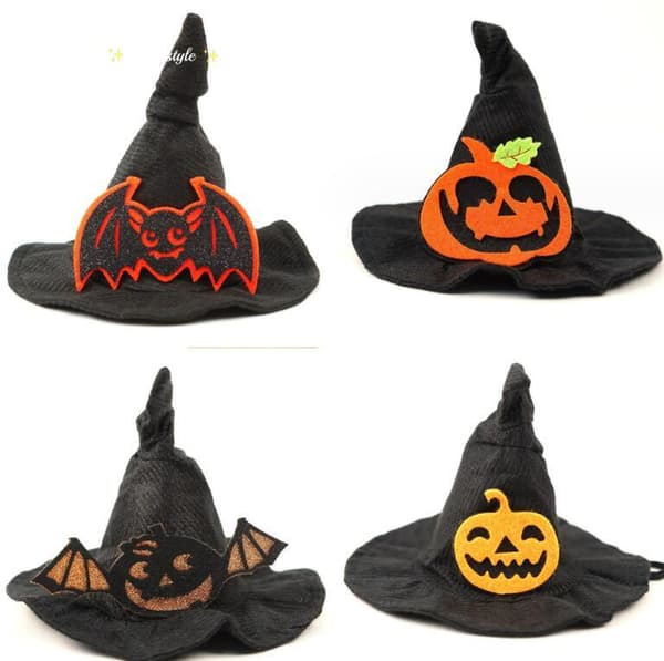 Halloween-Hætte til Katte - Heks Hat Passer Yellow