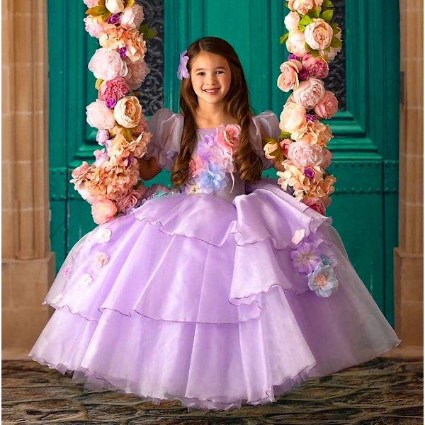 Prinsessklänningar för tjejer Halloween Fancy Party 140CM