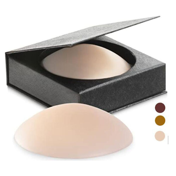 Genanvendelige Letvægts Silikon Brystvorte-Plastre Med Etui Dark Skin Tone 10CM