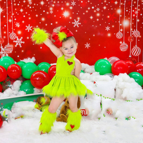 Flicka jul outfit Toddler Santa kostym 110cm