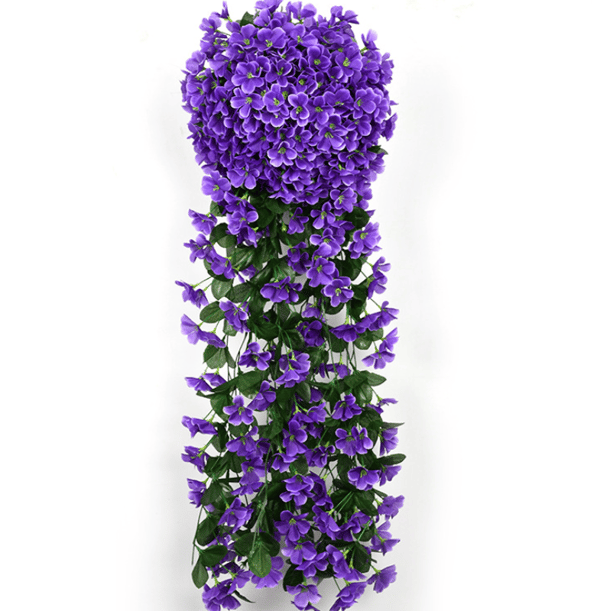 2-pack Konstgjorda Hängande Blommor Växter purple
