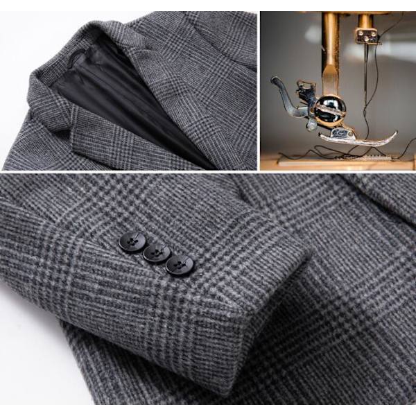 Klassisk passform rutig casual för män light brown L