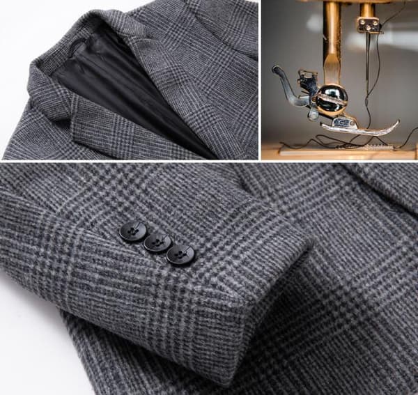 Klassisk passform rutig casual för män light brown M