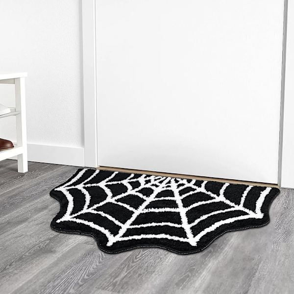 Goottilainen Matto Hämähäkinverkko Sisätiloihin Halloweeniin Black Red 40*60cm