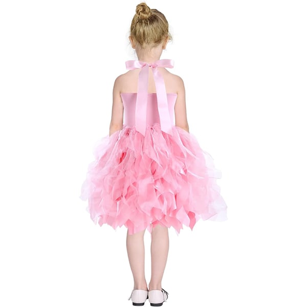 Tutu-kjole til piger, Glitrende Sequin Tulle Prinsesse Fødselsdagsfest Outfit Pink 8T