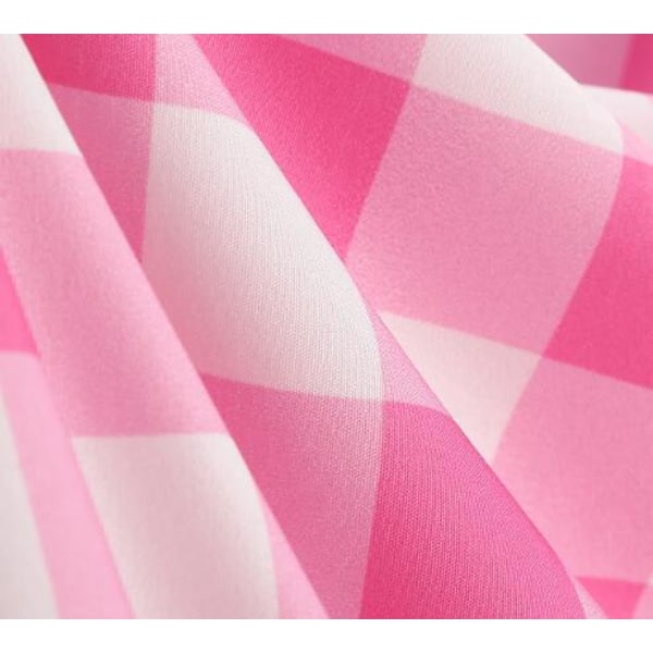 Rosa Prickig Rutig Halterklänning Pink XL
