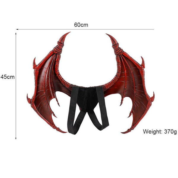 Halloween-karnevaaliasu Demoni Cosplay Lohikäärme Siivet Black